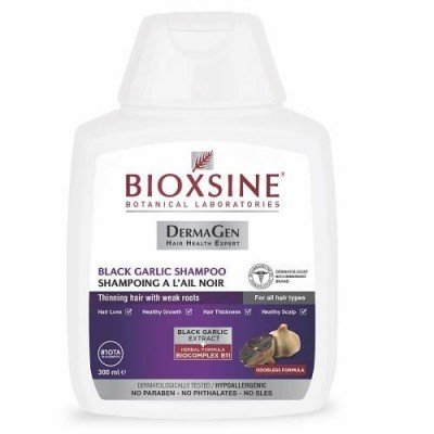 BIOTA LABORATORIES Bioxsine Dermagen szampon z czarnego czosnku przeciw wypadaniu włosów 300 ml