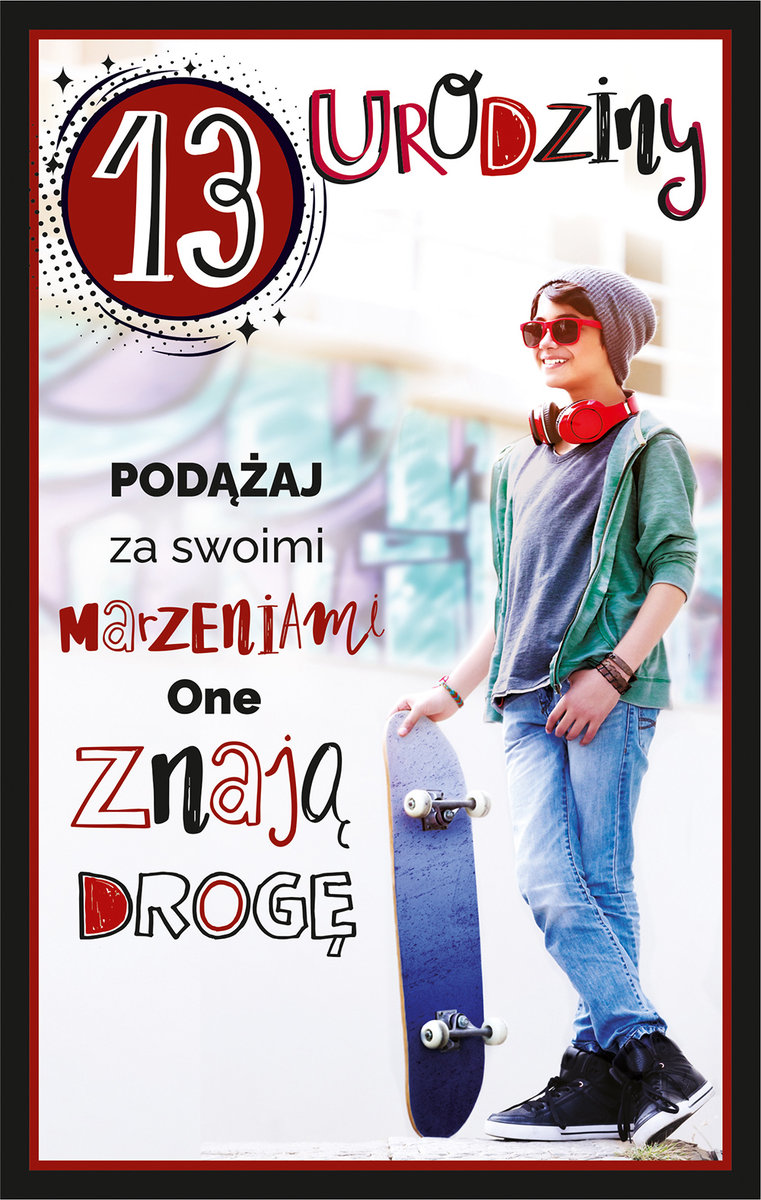AbCard Kartka okolicznościowa Urodziny 13 U91