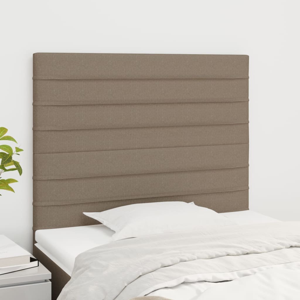 Lumarko Zagłówki do łóżka, 2 szt., taupe, 90x5x78/88 cm, tkanina