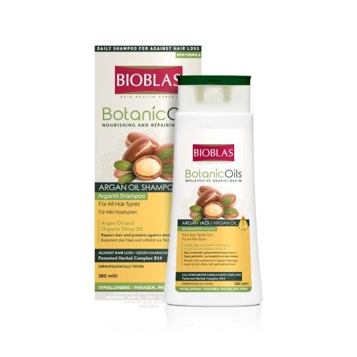 Bioblas Botanic Oils ziołowy szampon przeciw wypadaniu włosów z olejem arganowym 360 ml