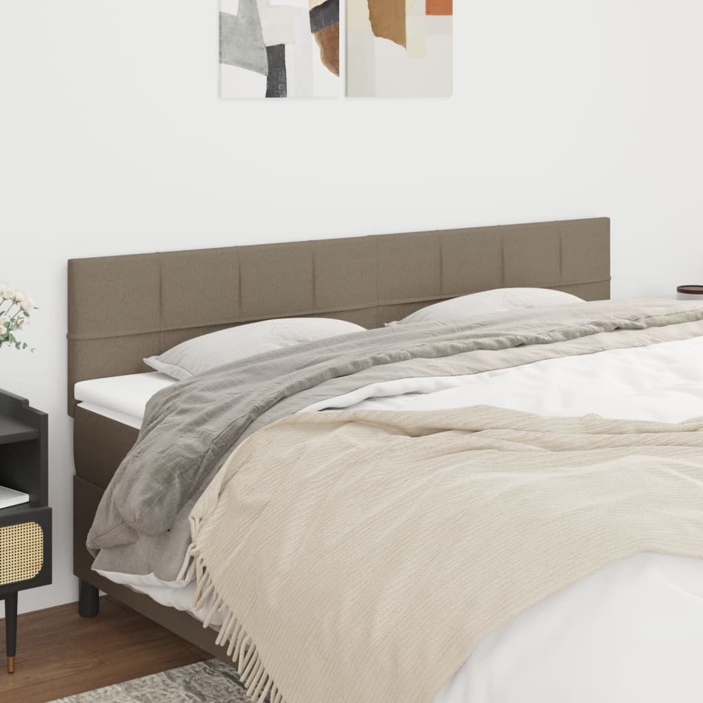 Lumarko Zagłówki do łóżka, 2 szt., taupe, 100x5x78/88 cm, tkanina