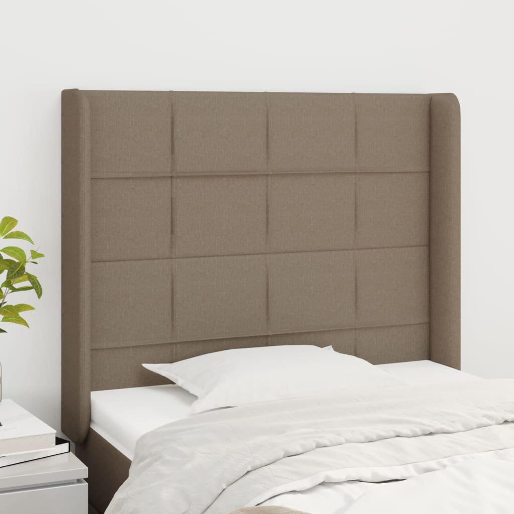 Lumarko Zagłówek uszak, taupe, 83x16x118/128 cm, tkanina