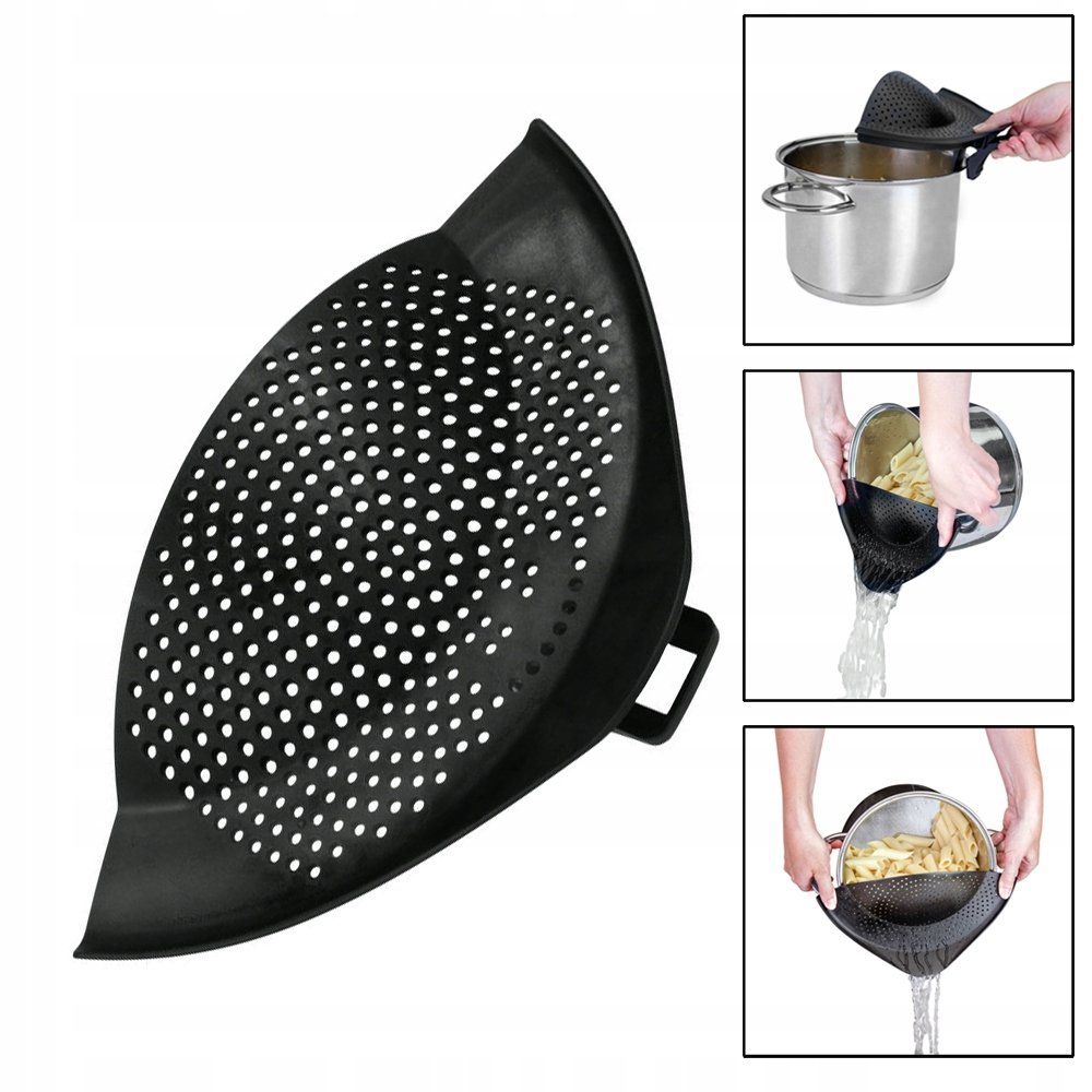 Sitko na garnek do odcedzania makaronu Metaltex Clip On, 28x13 cm