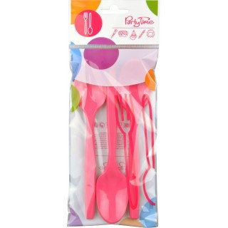 Nieprzypisany Łyżki plastikowe w soczystych kolorach op.6szt 180 ml) ARPE191