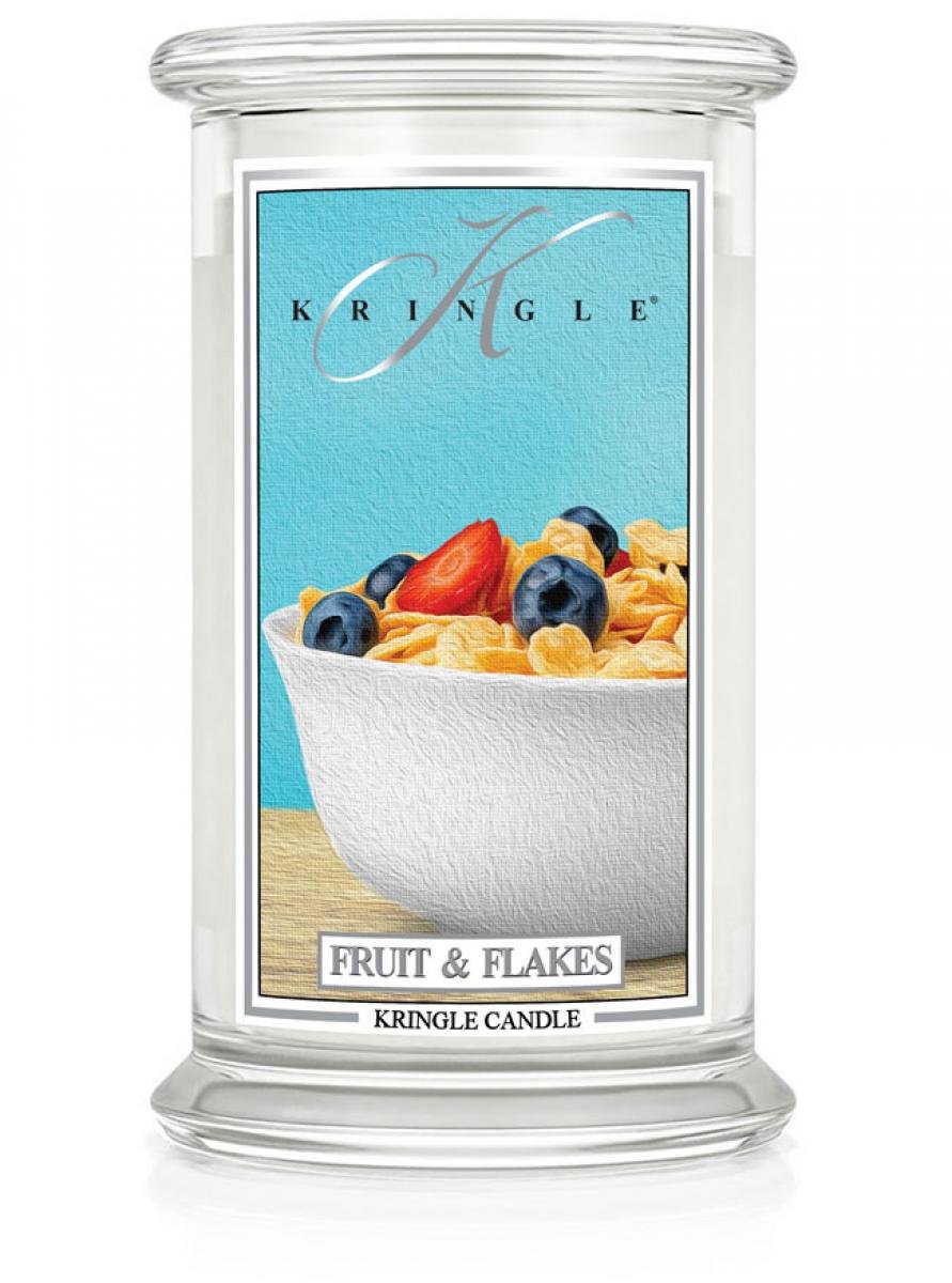 Kringle Candle Large Jar Fruit&Flakes - świeca zapachowa 624 g