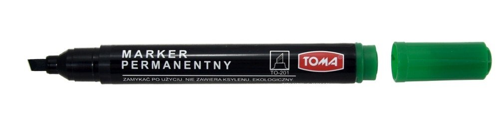 Toma Marker permanentny ścięty 1-5mm 201 zielony /TO-201/