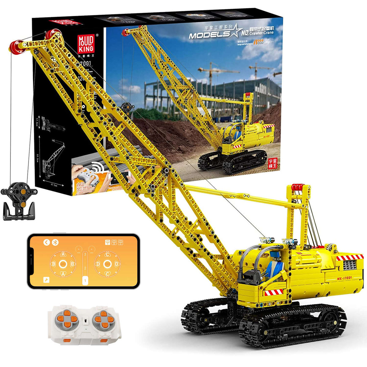 Klocki Technic Dźwig Gąsienicowy Żuraw Zdalnie Sterowany