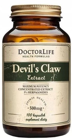 DOCTOR LIFE Doctor Life Devils Claw Extract Diabelski Szpon Czarci Pazur 100 kapsułek