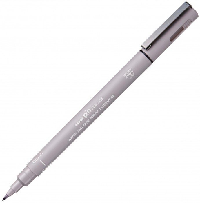 Cienkopis Kreślarski Uni-Pin Brush J.Szary Br-200 Uniball, 1 Sztuka
