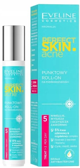 Eveline Cosmetics Perfect Skin.acne Punktowy roll-on na niedoskonałości 15.0 ml