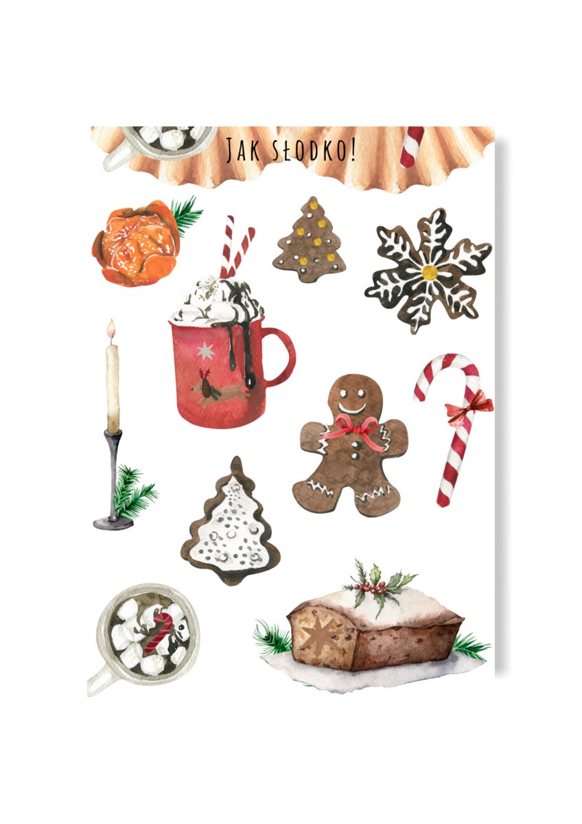 Naklejki Świąteczne Przysmaki Święta Scrapbooking