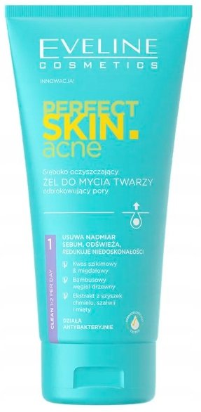 Eveline Cosmetics Perfect Skin.acne Głęboko oczyszczający żel do mycia twarzy odblokowujący pory 150ml