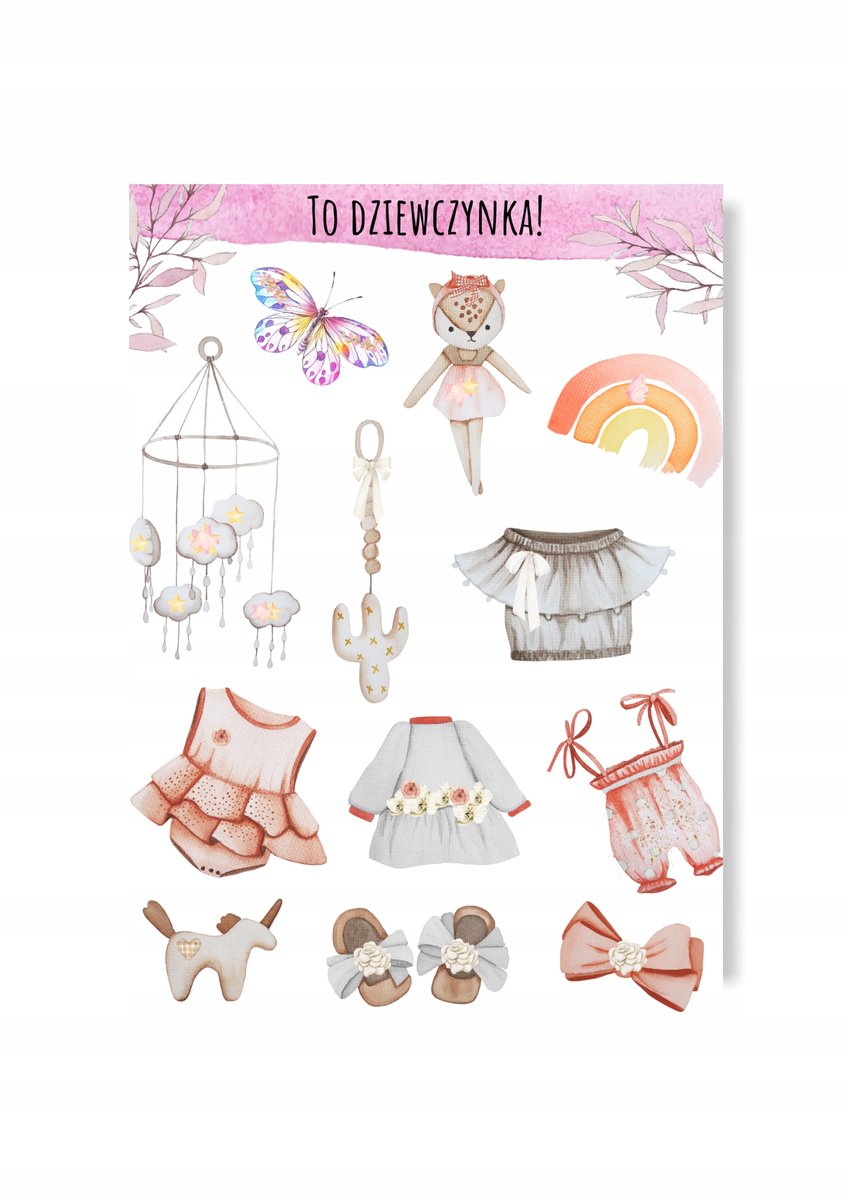 Naklejki Dziewczynka Do Albumu Metryczki Prezent