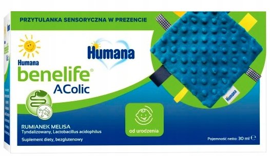 Humana, Benelife Acolic, Suplement diety, 30ml + Przytulanka Sensoryczna