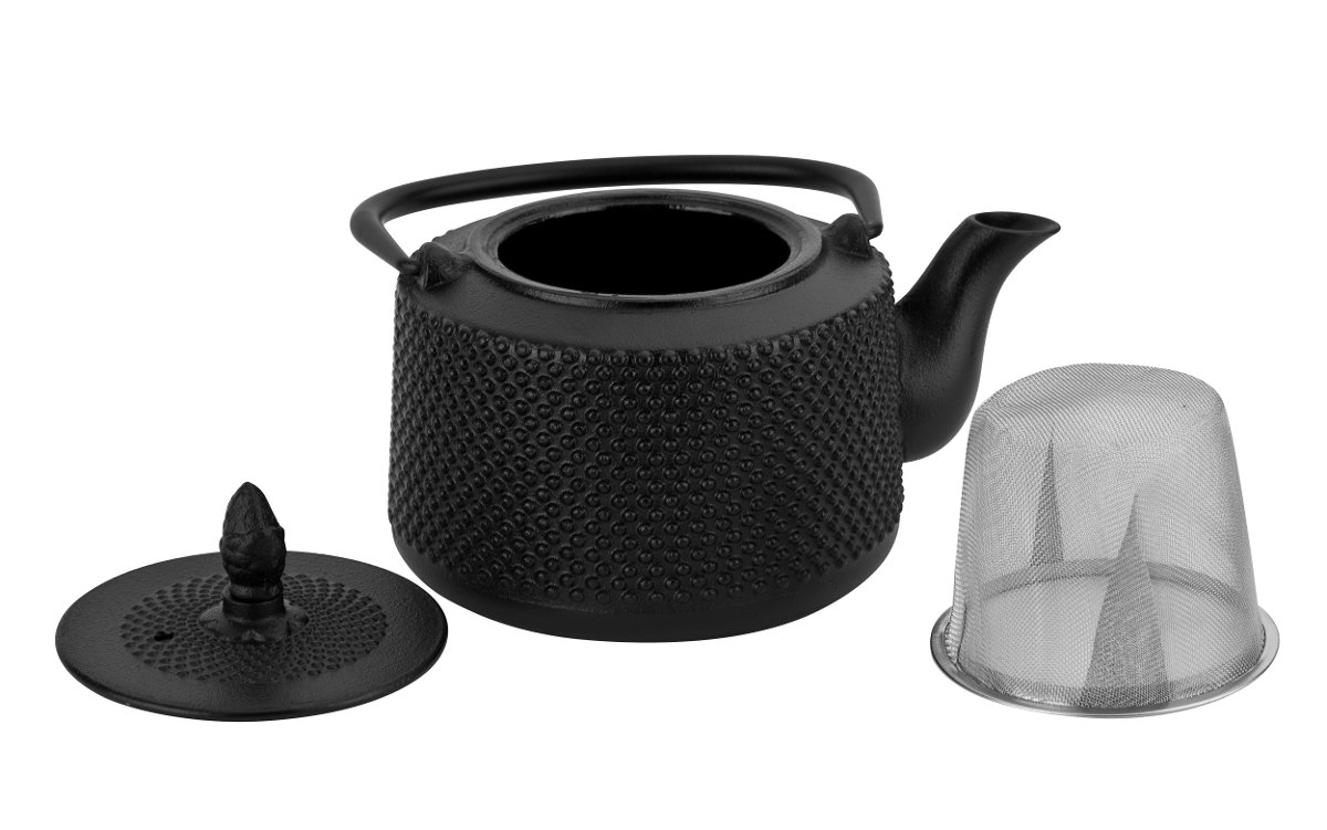 Żeliwny Czajnik 0,75 L Z Sitkiem Sakuratea Czarny