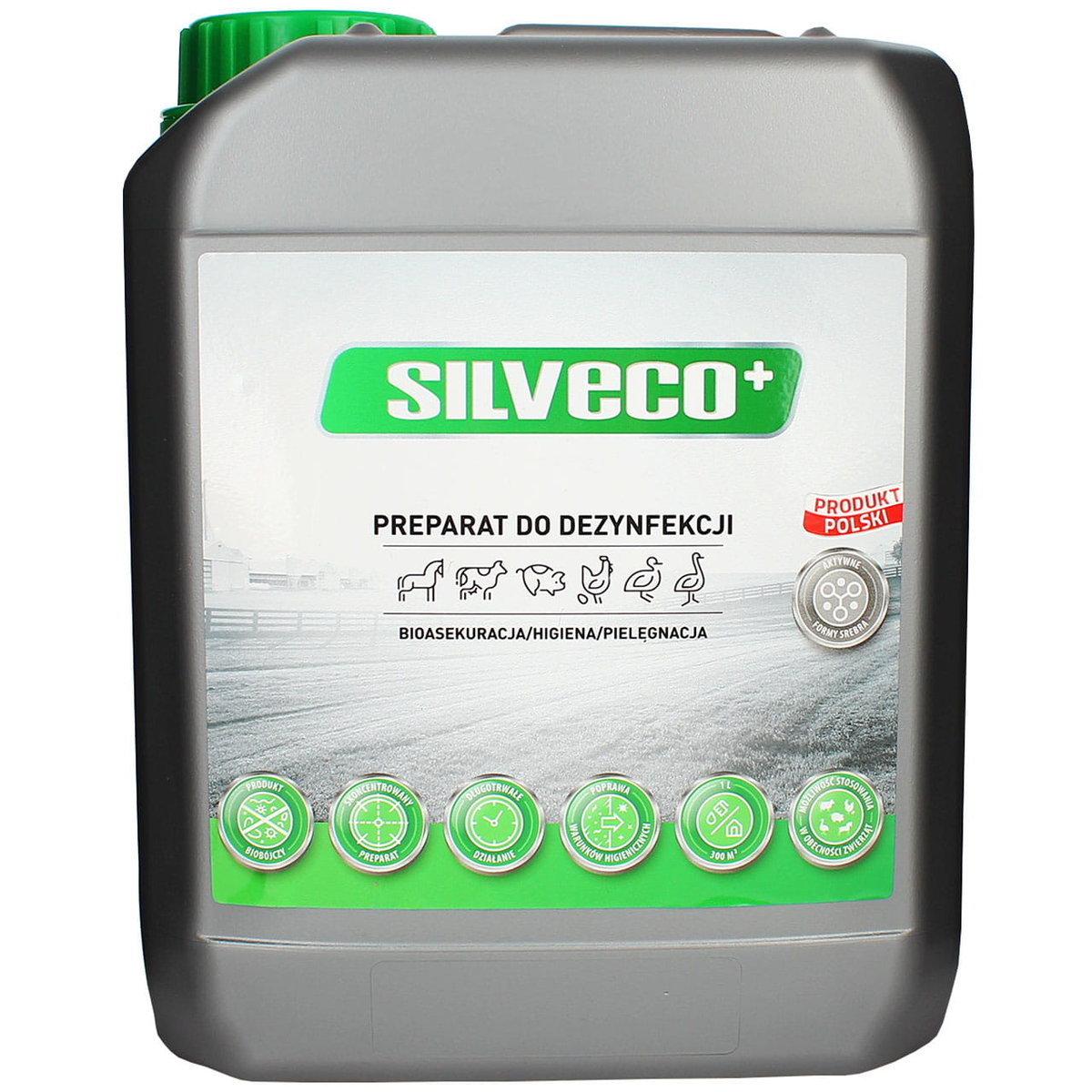Preparat Do Dezynfekcji Powierzchni Do Stosowania W Obecności Zwierząt Silveco+ 5 L