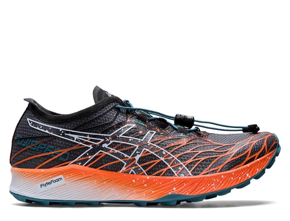 ASICS Damskie trampki Fuji Speed Black Nova Orange, rozmiar 6,5, Czarny Nova Orange, 40 EU