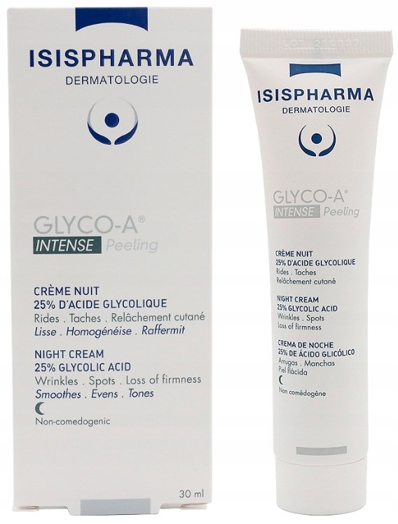 Isispharma Glyco-A Intense intensywny peeling - krem na noc z 25% kwasem glikolowym 30 ml