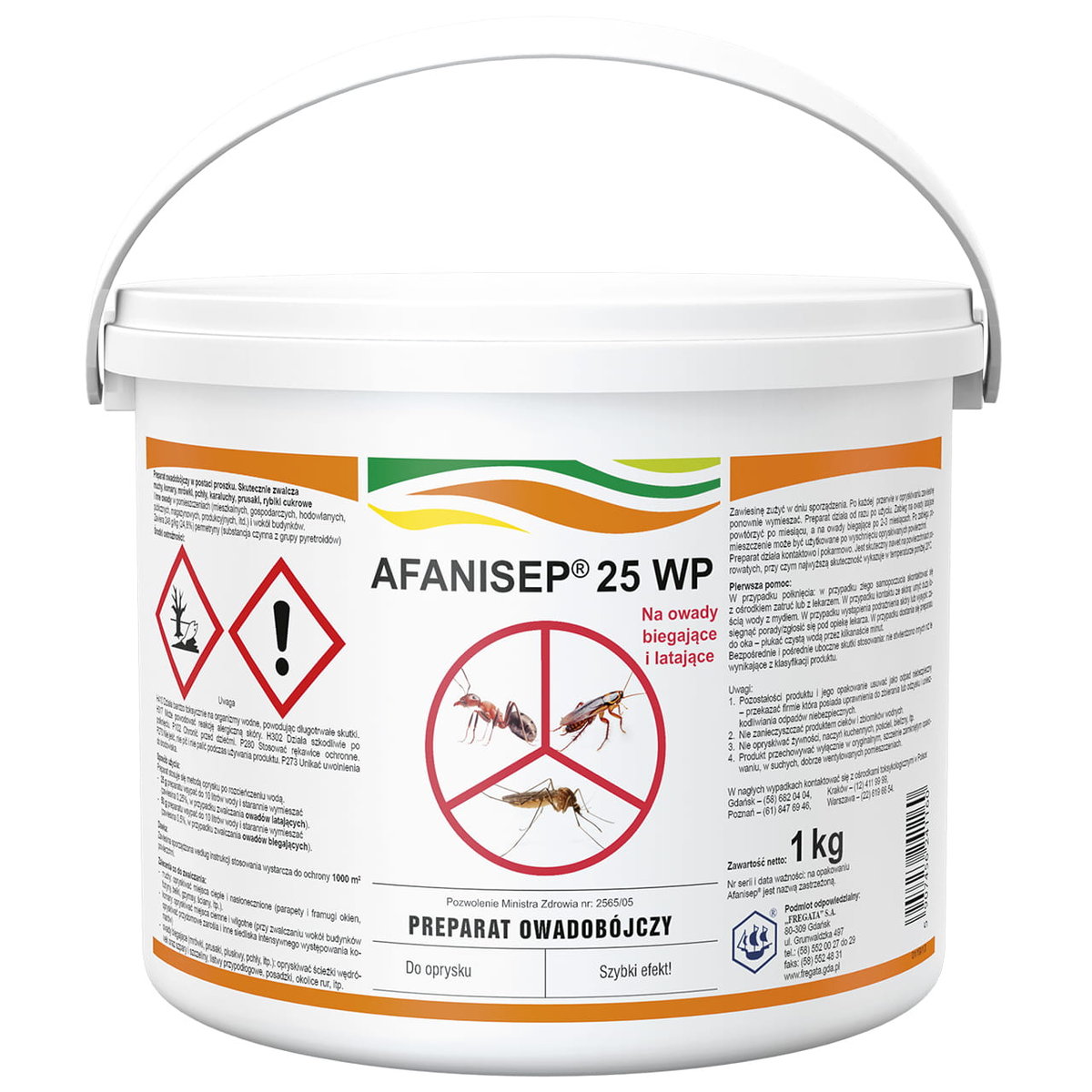 Fregata Afanisep 25WP 1kg. Permetryna na kleszcze, komary, muchy.