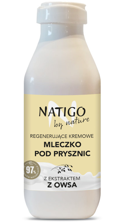 Natigo By Nature, Mleczko Regenerujące Pod prysznic, Owies 400ml