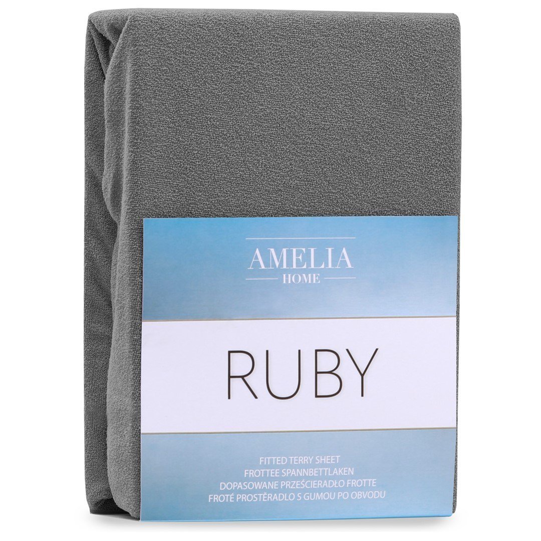 AmeliaHome prześcieradło frotte z gumką 140x200 cm.