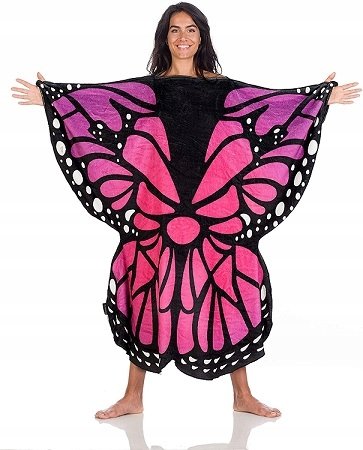 Premium Miły Cieply Koc Pled Kształt Motyla Kn