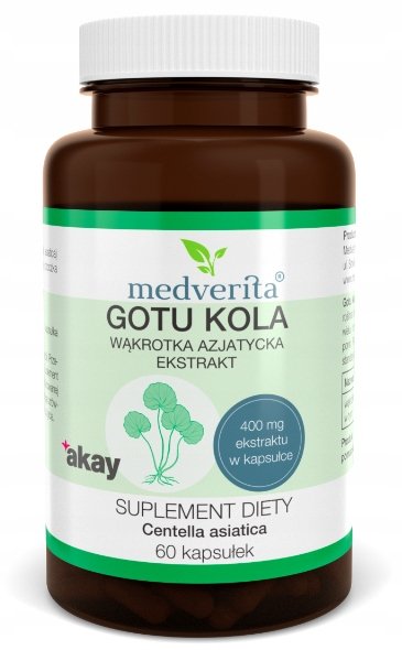 Medverita, Gotu Kola Wąkrotka Azjatycka Serce, 60 kaps.