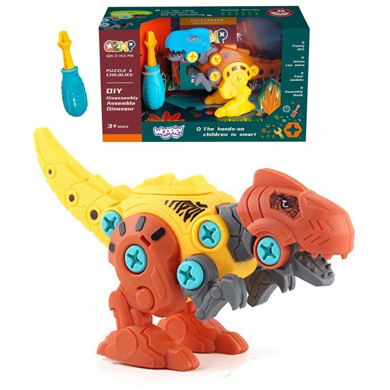 Woopie Figurka Woopie WOOPIE Dinozaur do Skręcani Tyranozaur Zestaw Konstrukcyjny w Pudełku + Śrubokręt 5904326941007