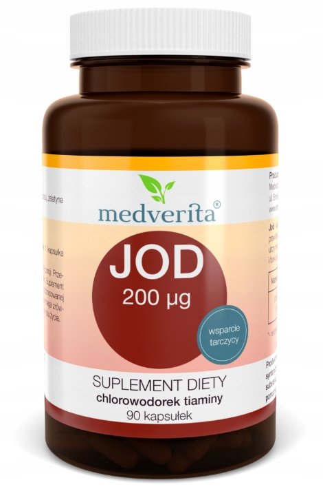 Medverita, Jod 200 Uq Tarczyca Skóra Lugola, 90 Kaps