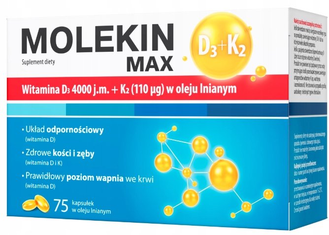 Molekin D3 + K2 Max 75 kapsułek
