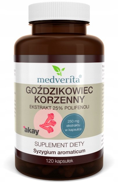 Medverita, Goździkowiec Korzenny Polifenole, 120 kaps.