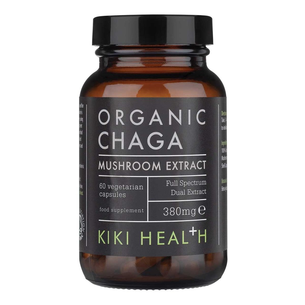 Organic KIKI Health Chaga Extract 60 Kapsułek wegetariańskich