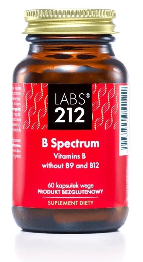 LABS212 B Spectrum Vitamins B without B9 and B12 (Witaminy z grupy B bez B9 i B12) 60 Kapsułek wegetariańskich