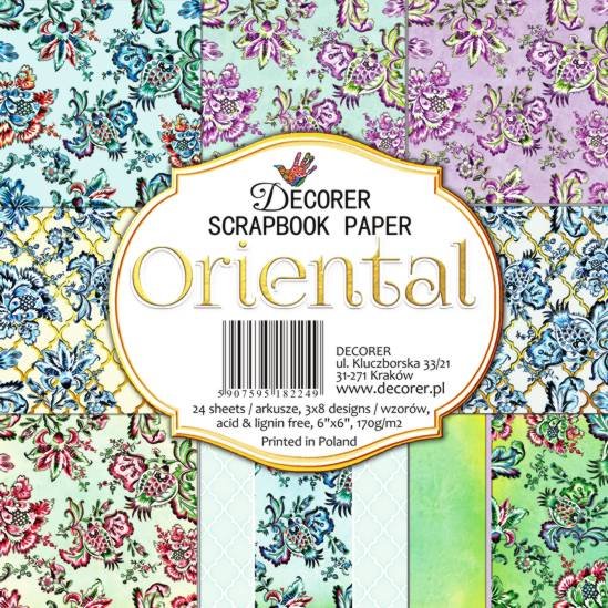 Papiery Do Scrapbookingu Orientalne- Zestaw 24 Arkusze 15X15Cm