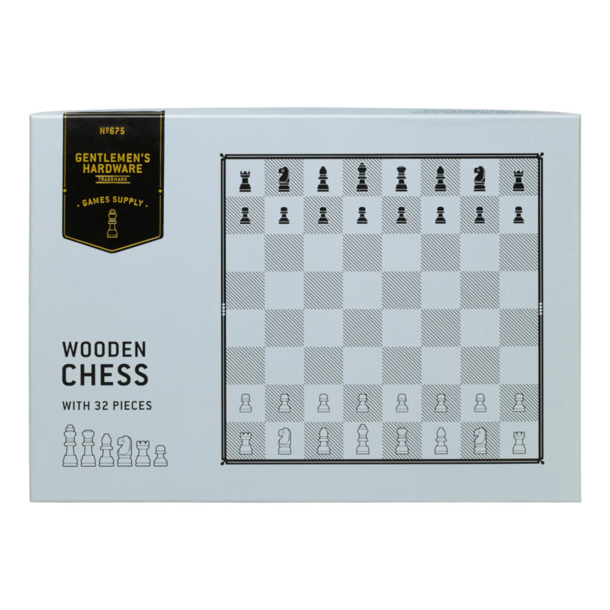 Gra Szachy 'Wooden Chess' | Gentlemen’S Hardware