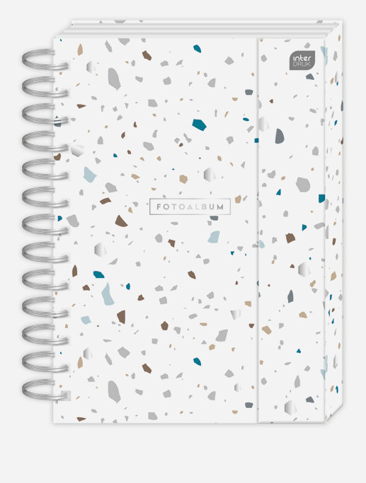 INTERDRUK Album B5/25 spirala Metallic Terrazo na magnes