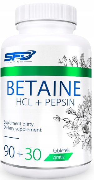 SFD NUTRITION Betaine HCL + Pepsin 90+30tab gratis