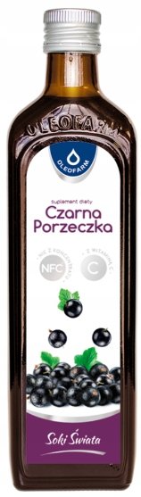 OLEOFARM Sok z czarnej porzeczki z witaminą C, 490ml