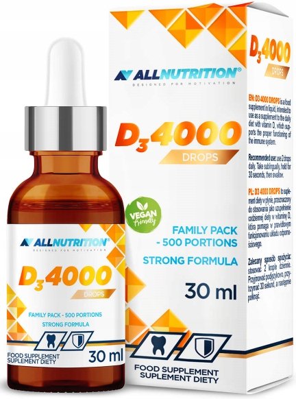 Allnutrition Witamina D3 4000 Suplement diety 30 ml