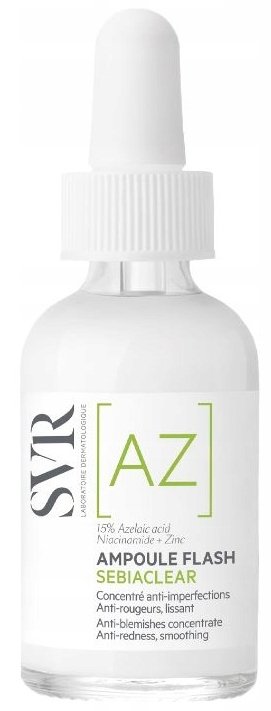 SVR Sebiaclear Concentrated Flash Ampoule koncentrat wygładzający korygujący niedoskonałości i zaczerwienienia 30 ml