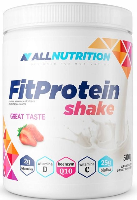 Allnutrition FitProtein Shake, truskawkowy,  500g