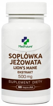 Soplówka jeżowata - Lion s Mane Extract  ekstrakt 500 mg MEDFUTURE