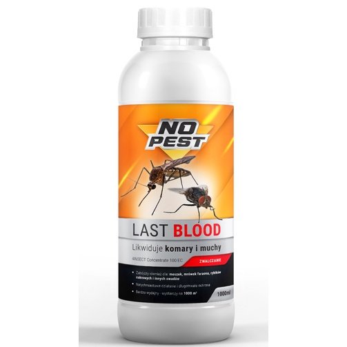 NO-PEST Oprysk na kleszcze, komary, muchy LAST BLOOD 1l + BAGOSEL 30ml.