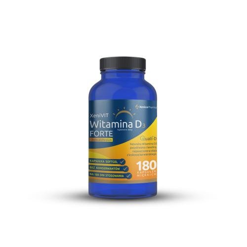 XeniVIT Witamina D3 Forte, 180 kapsułek