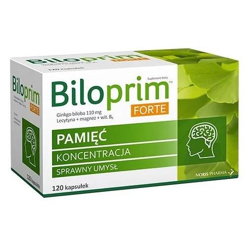 NORIS PHARMA Biloprim Forte x 120 kaps + przyłbica ochronna na twarz GRATIS!