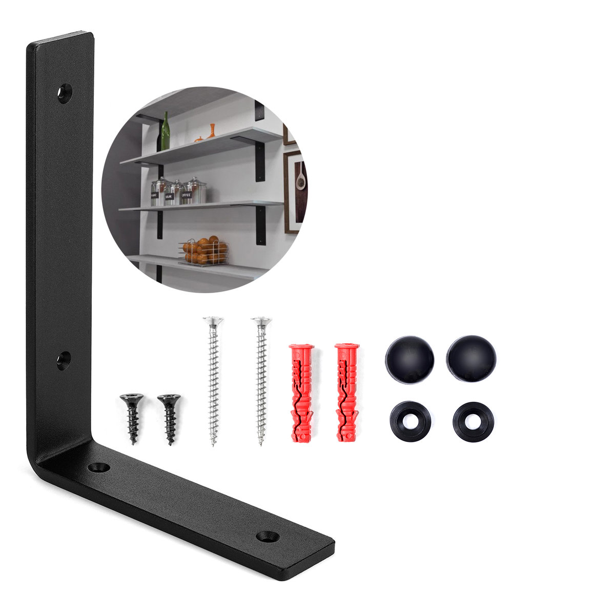 Wspornik Podpórka Do Półki Loft Uchwyt Pod Półkę Czarny