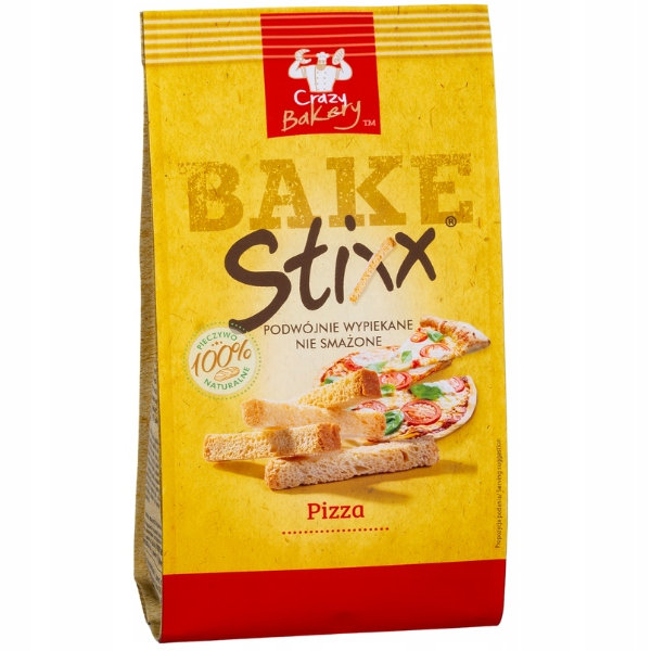BAKE Stixx Paluszki chlebowe Pizza BAKE Stixx, 60g