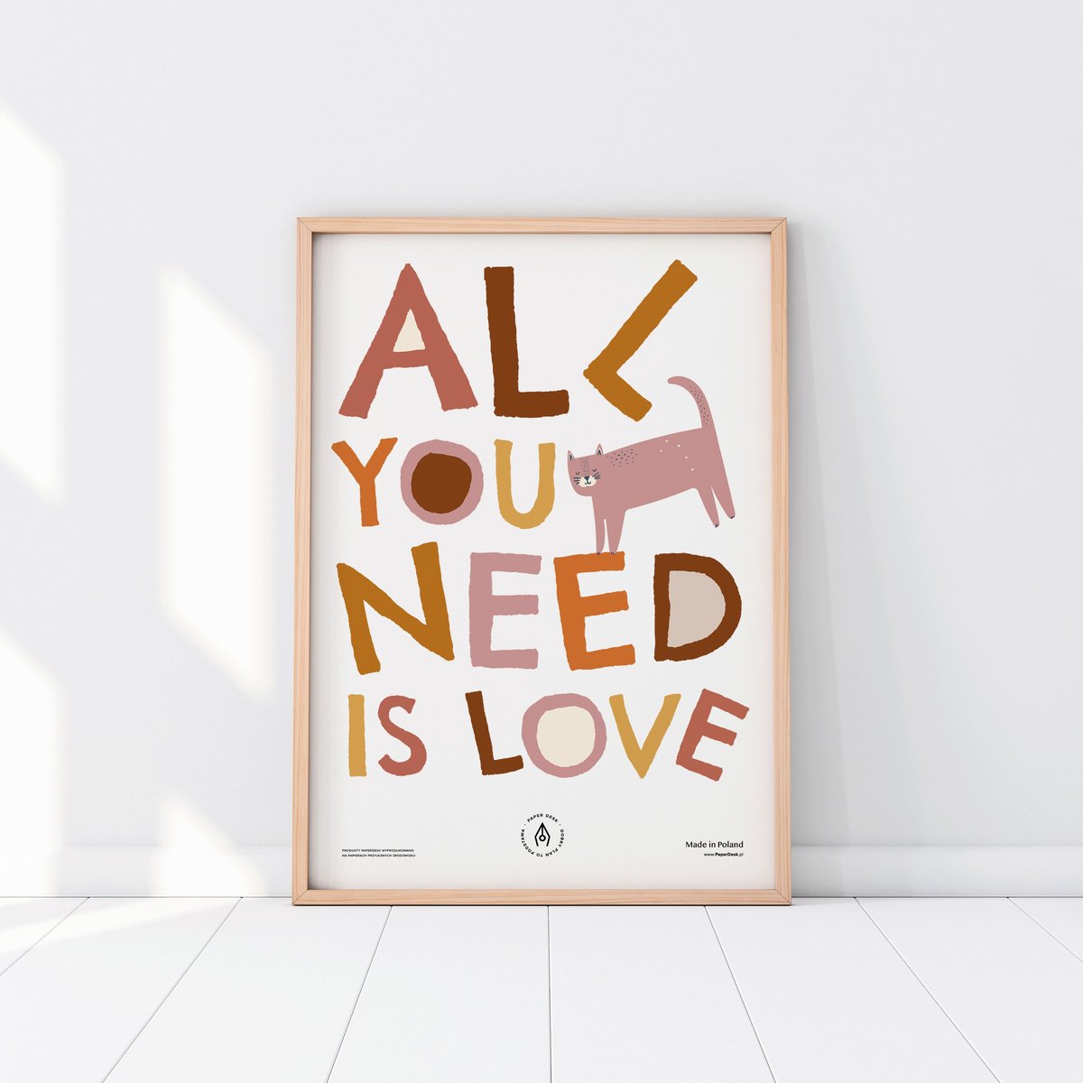 All You Need Is Love – Plakat A3 Do Dziecięcego Pokoju W Stylu Boho