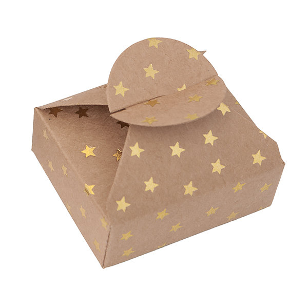 Pudełka Candy 6X7,5X2,5 Cm, Złote Gwiazdki, 4 Szt. Dpcraft