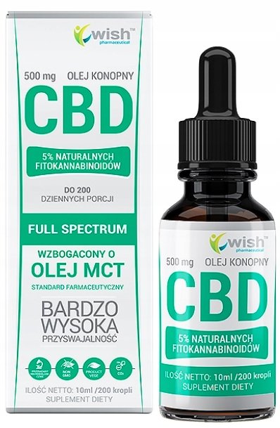 Wish Olej konopny CBD 5% Full Spectrum + Olej MCT 10 ml 1145603